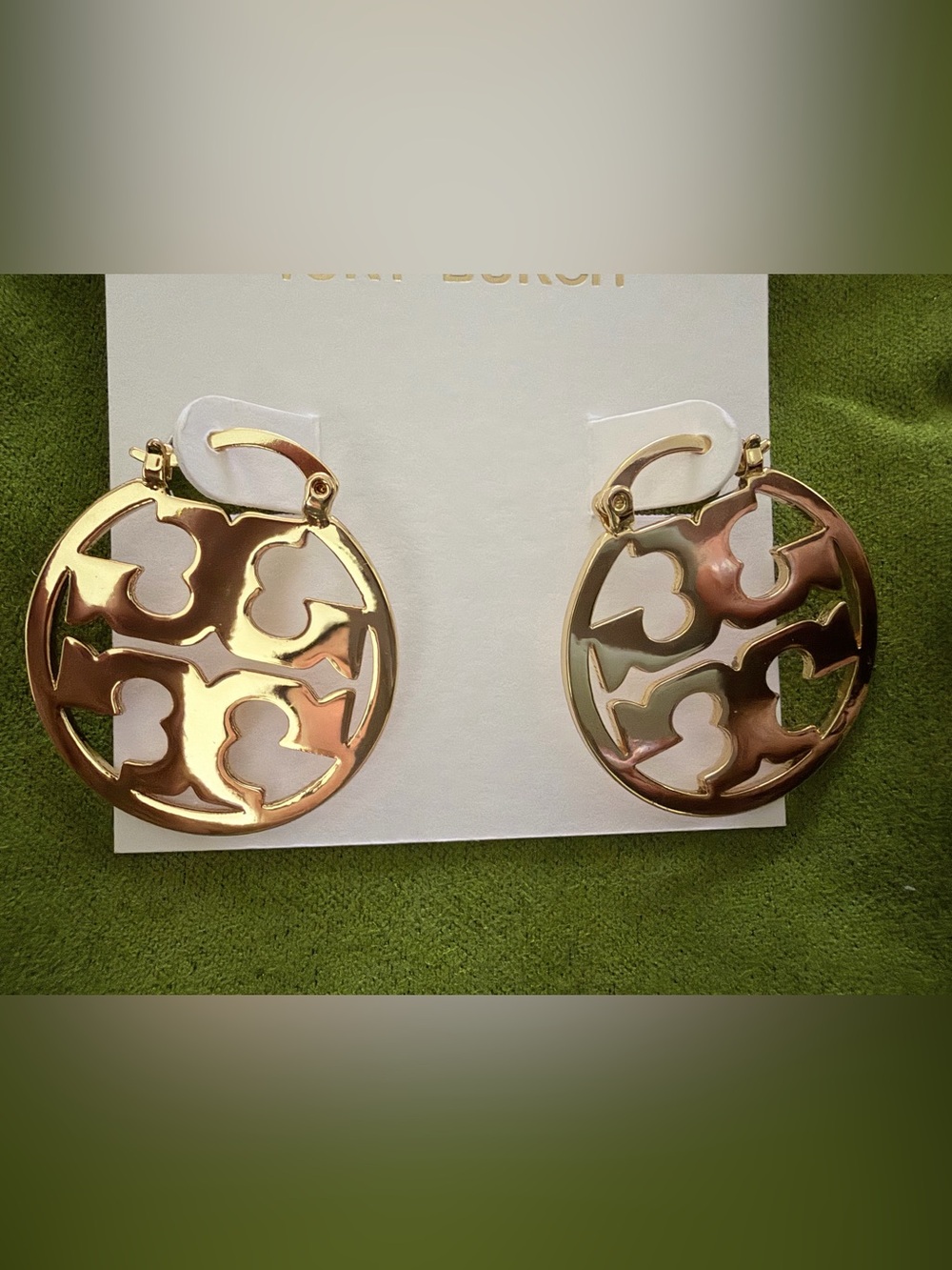 Tory Burch Small Miller Hoop Gold Earrings